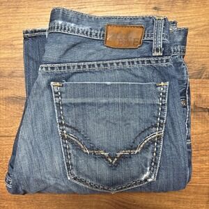 BKE Buckle Jeans Mens 32 Tyler Straight Leg Blue Denim Western Cowboy Distressed